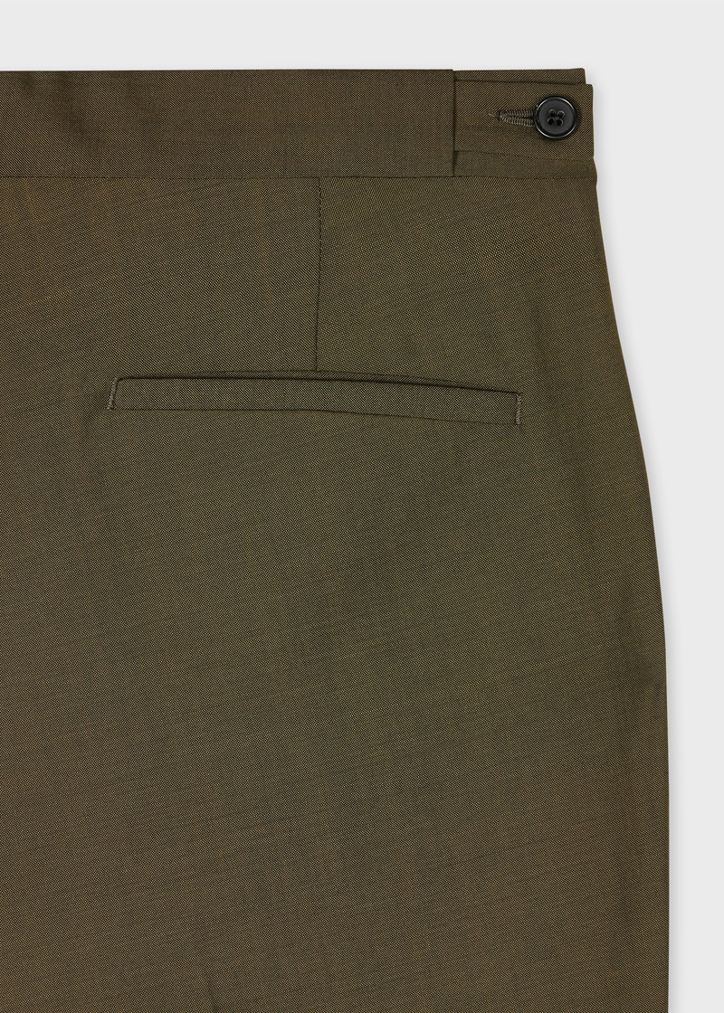Paul Smith Slim-Fit Khaki Wool-Mohair Evening Trousers outlook