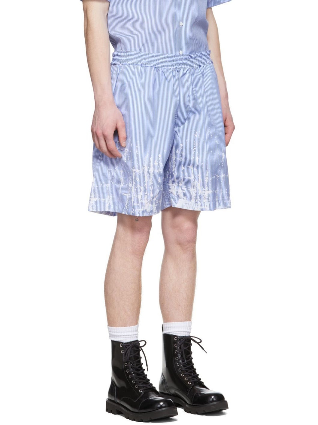 Blue Cotton Shorts - 2