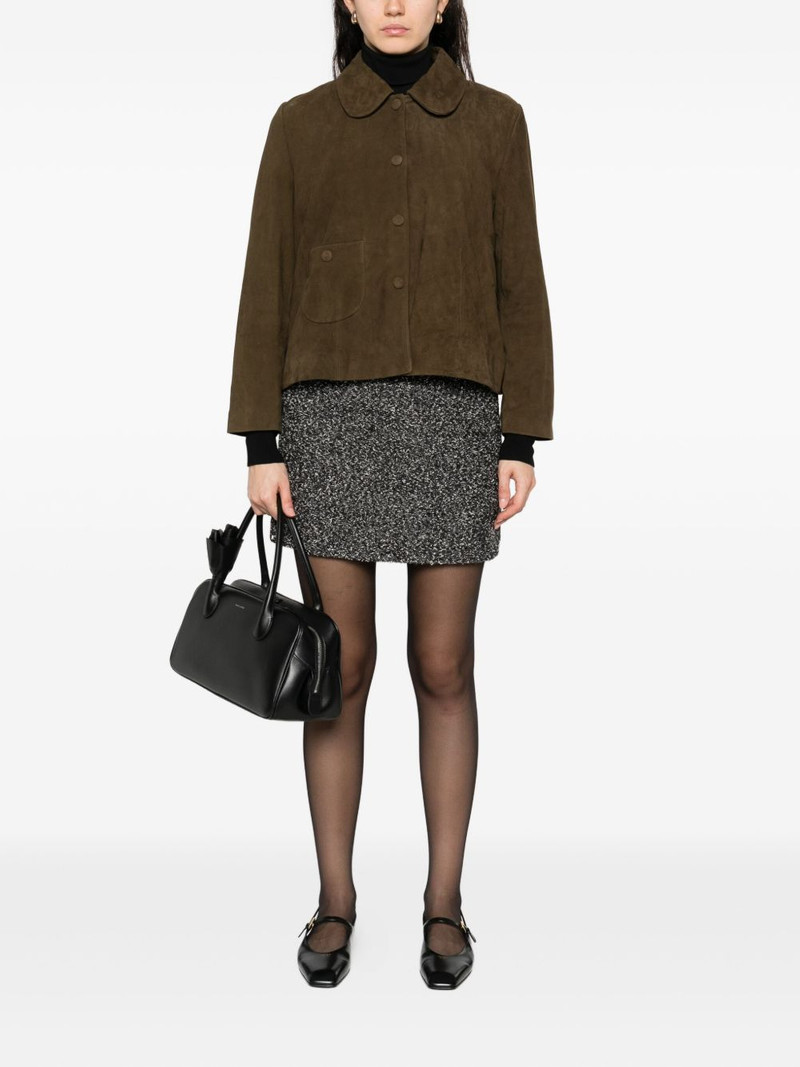 ba&sh classic-collar leather jacket outlook