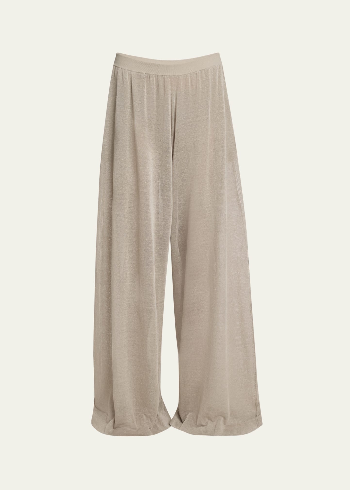 Flowy Silk Linen Knit Pants - 1