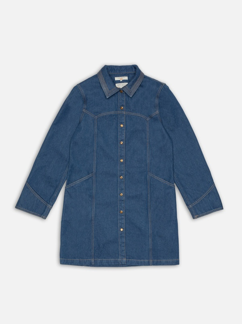 Maj Western Denim Dress Blue 1