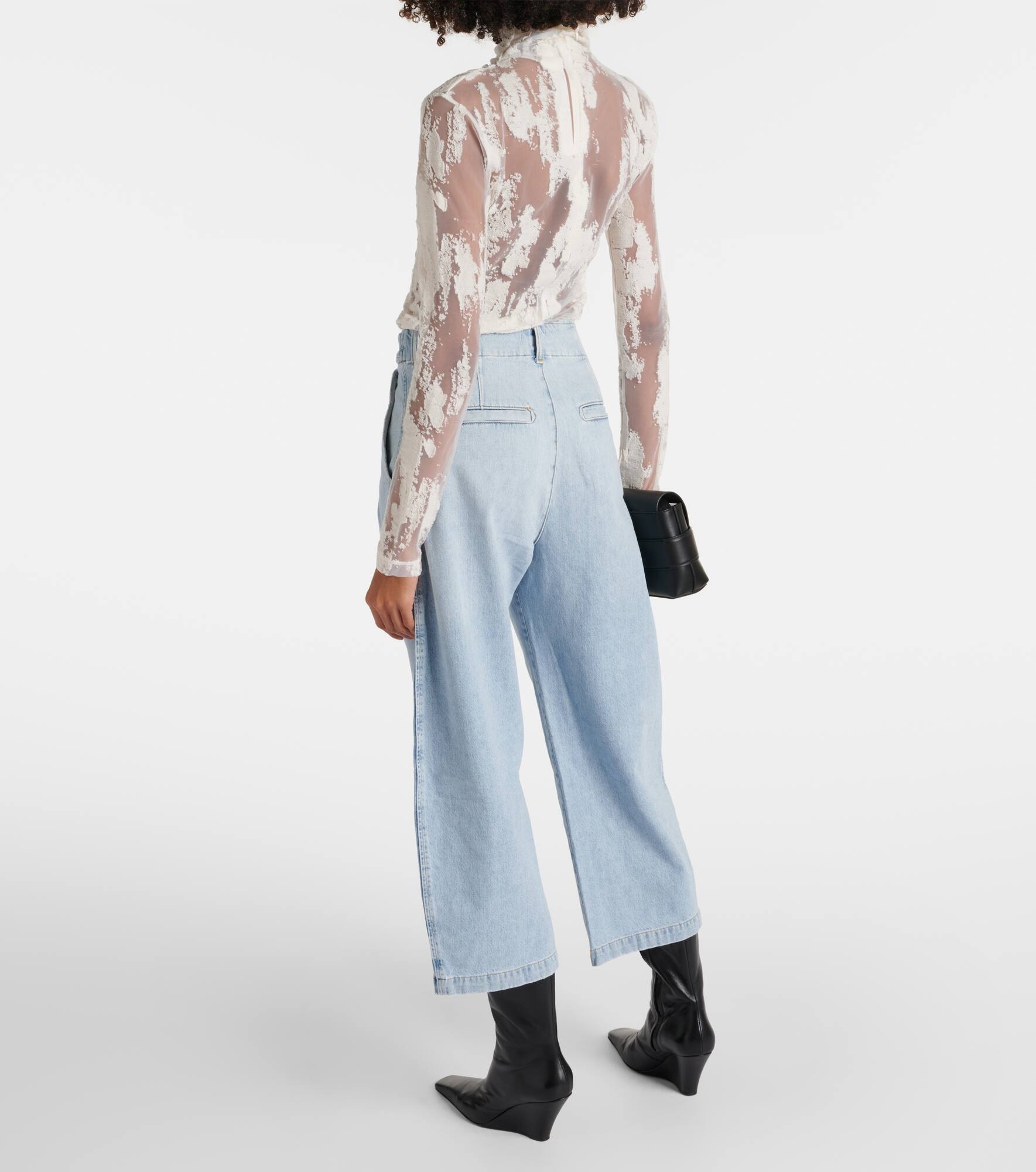 Payton high-rise twill wide-leg pants - 3