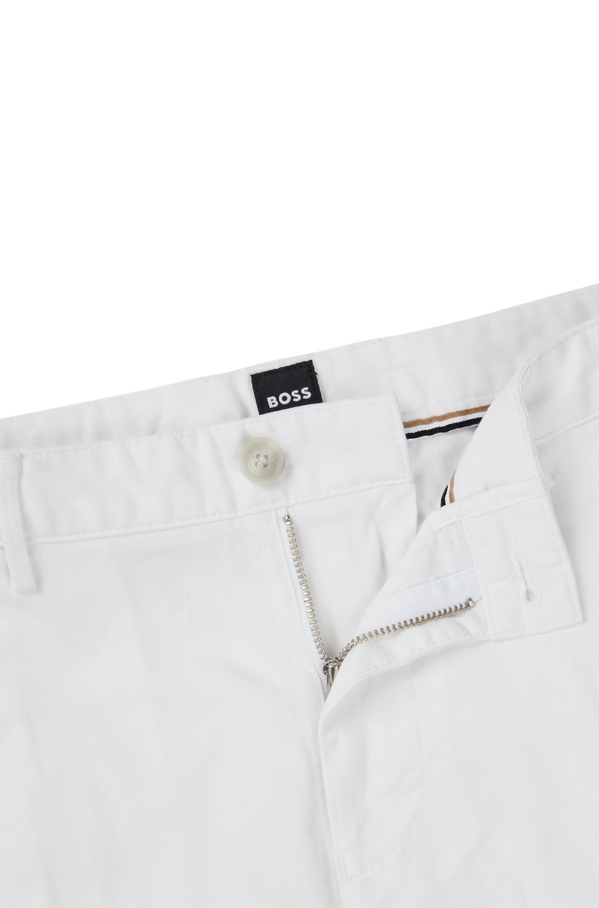 SLIM-FIT SHORTS IN STRETCH-COTTON GABARDINE - 6
