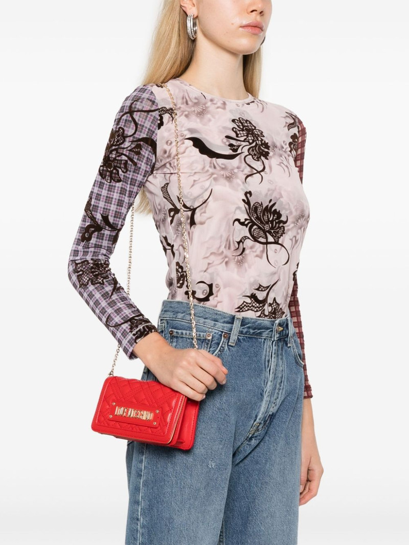 Moschino logo-plaque clutch bag outlook