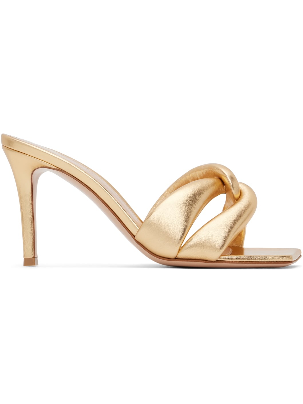 Gold Amour Mules - 1