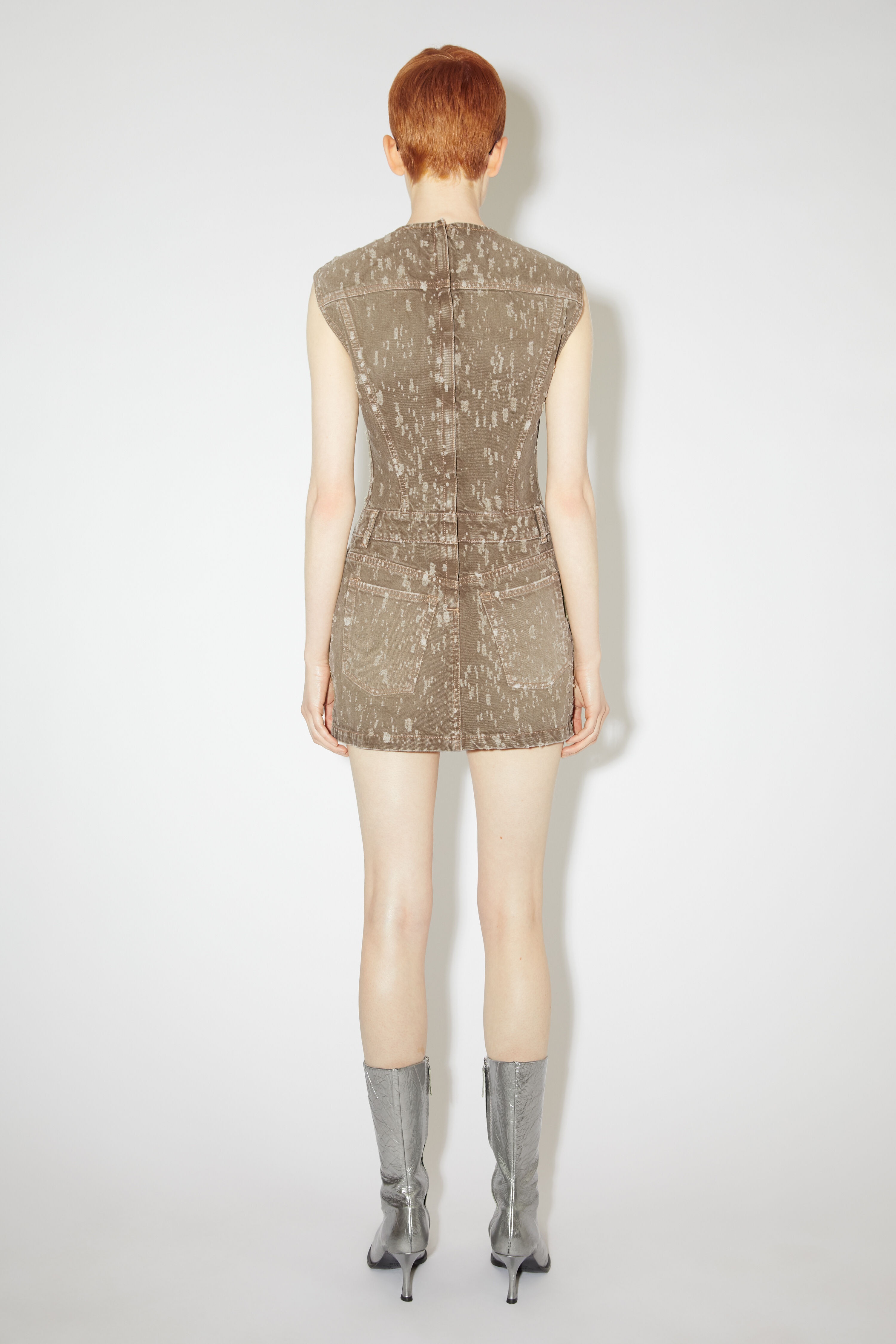 Denim tunic dress - Beige - 3