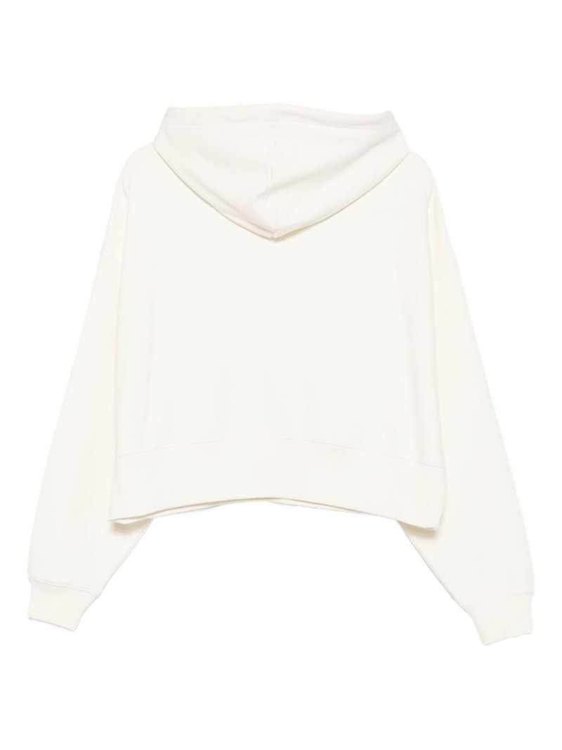 MSGM logo-detailed hooded top outlook