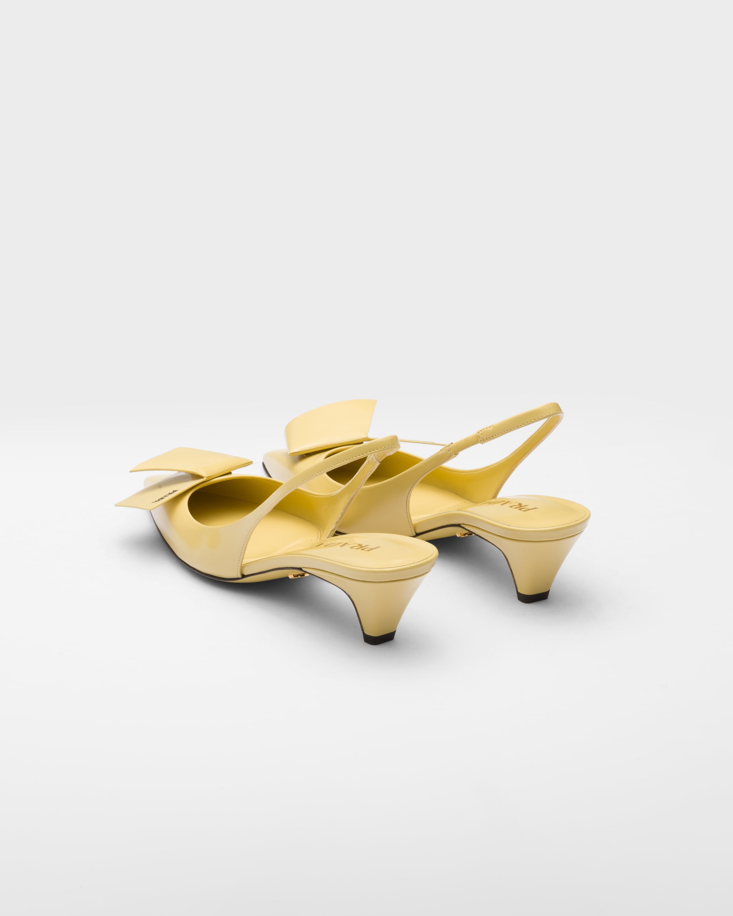 Brushed leather slingback pumps - 4