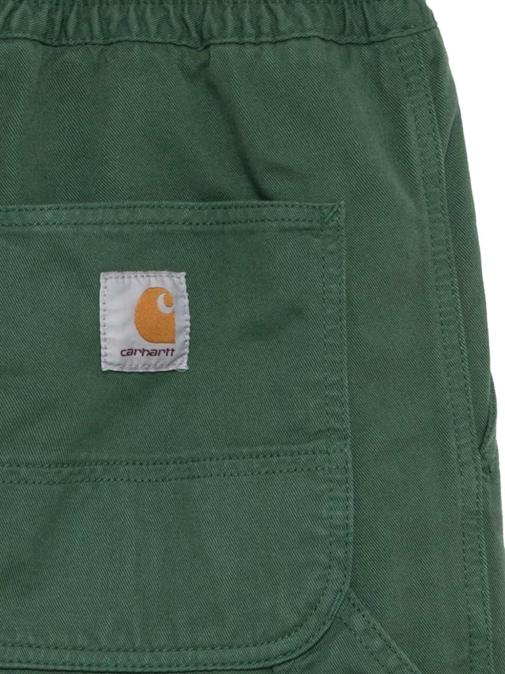 elasticated-waist cotton trousers - 3