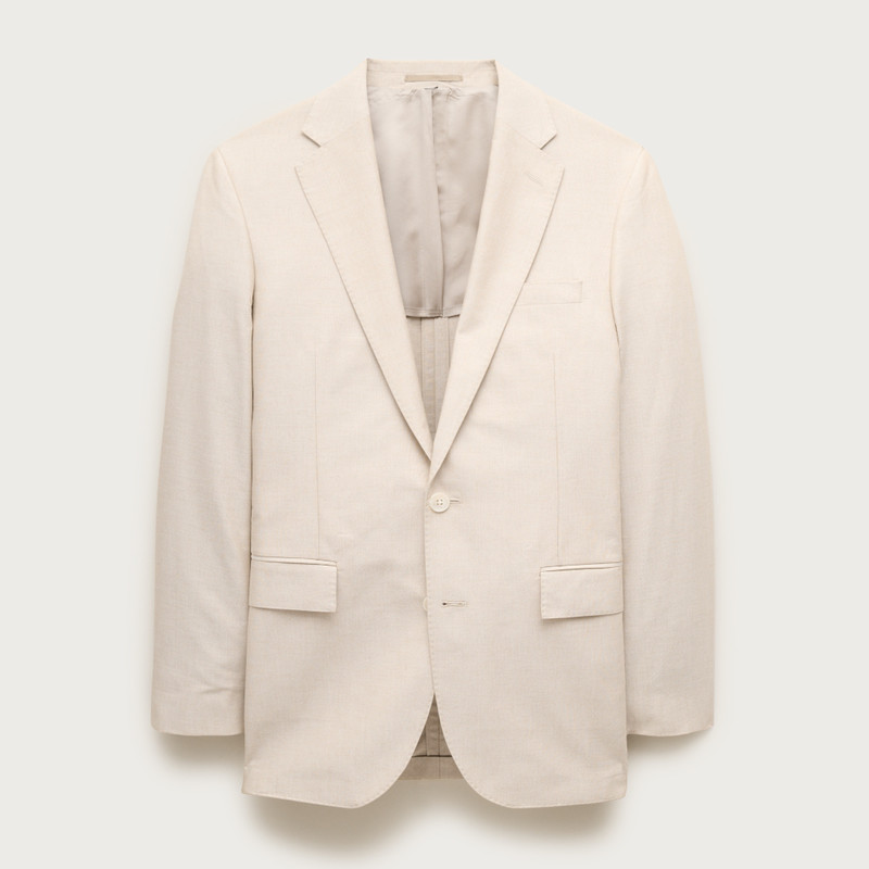 Ludlow Slim-fit suit jacket in Portuguese cotton oxford 1