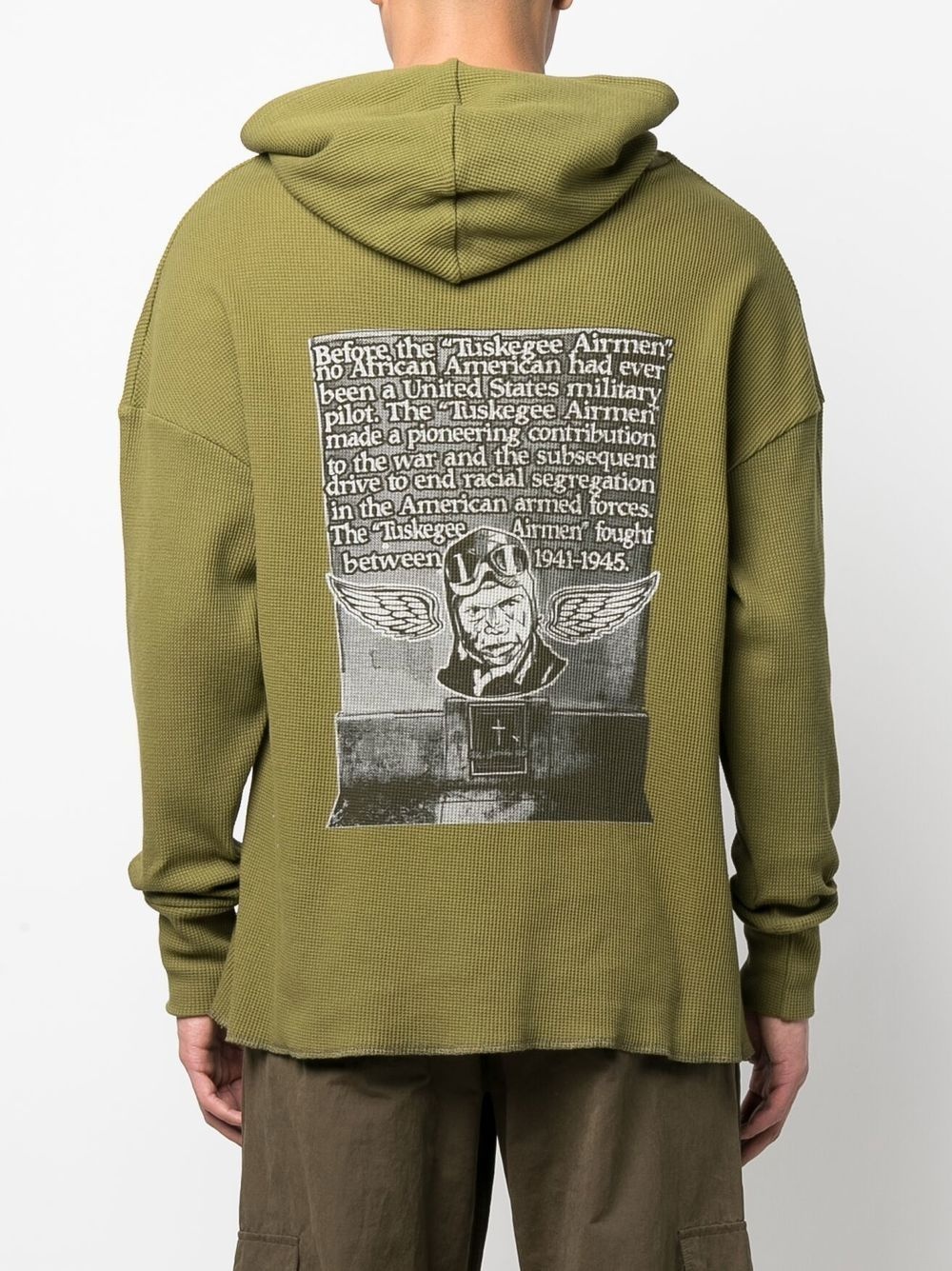 graphic-print raw-hem hoodie - 4