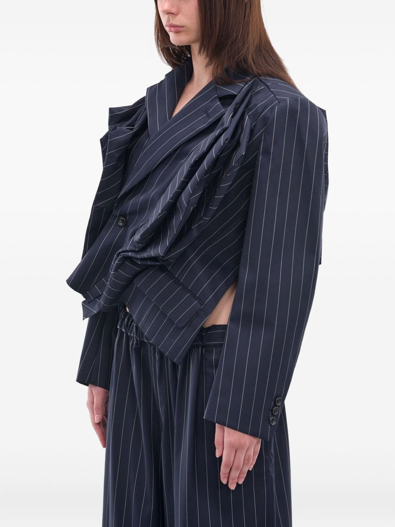Comme Des Garçons pinstripe draped jacket outlook
