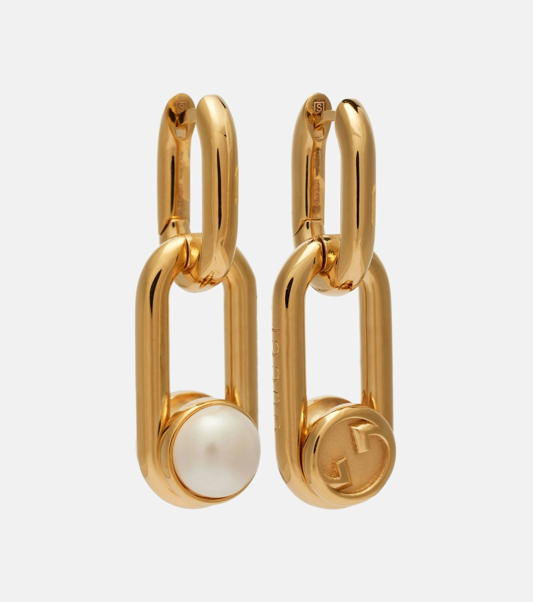 Interlocking G embellished drop earrings - 1