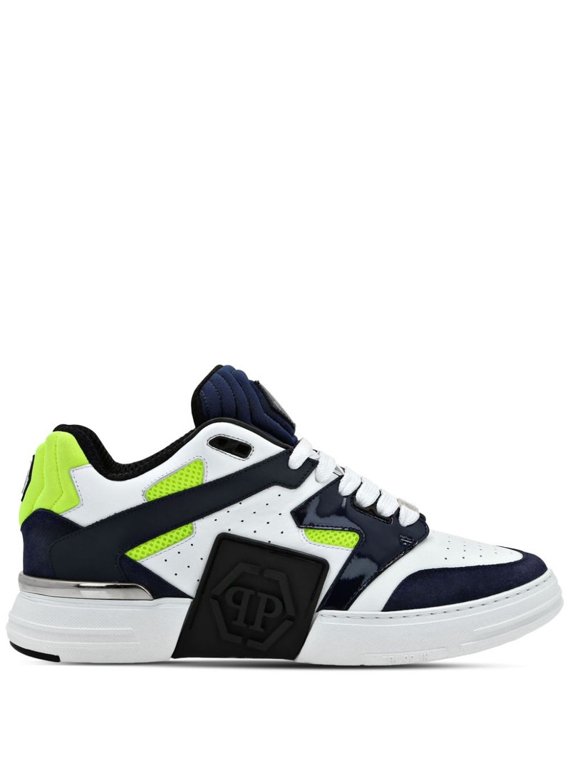 Mix logo-patch sneakers 1
