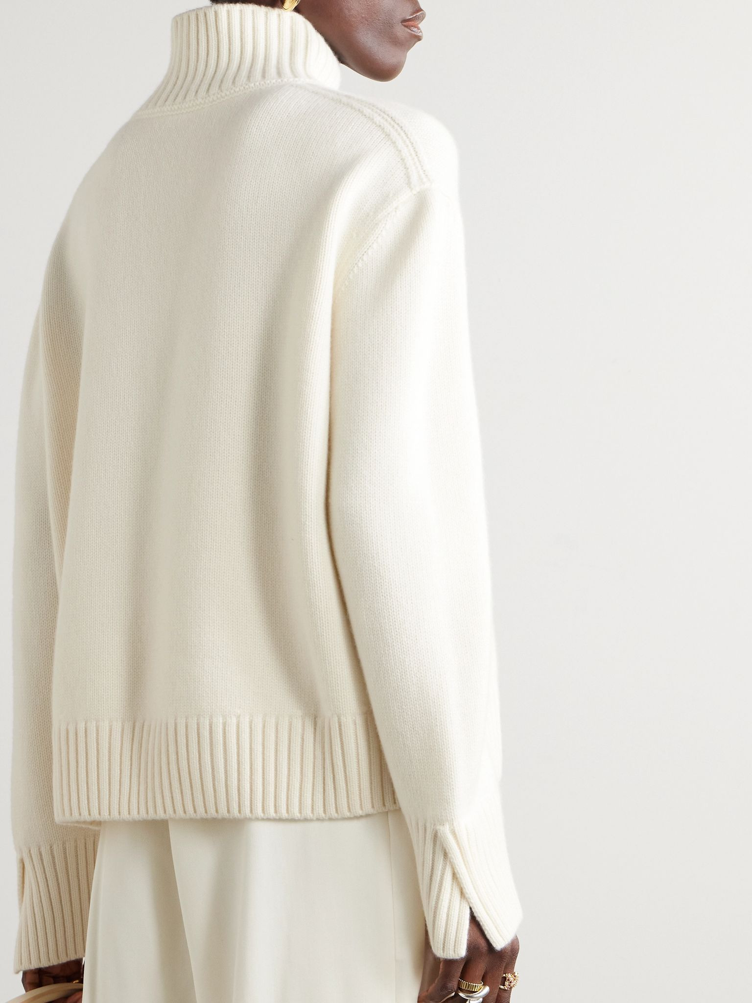 Parksville cashmere turtleneck sweater Cream - 3