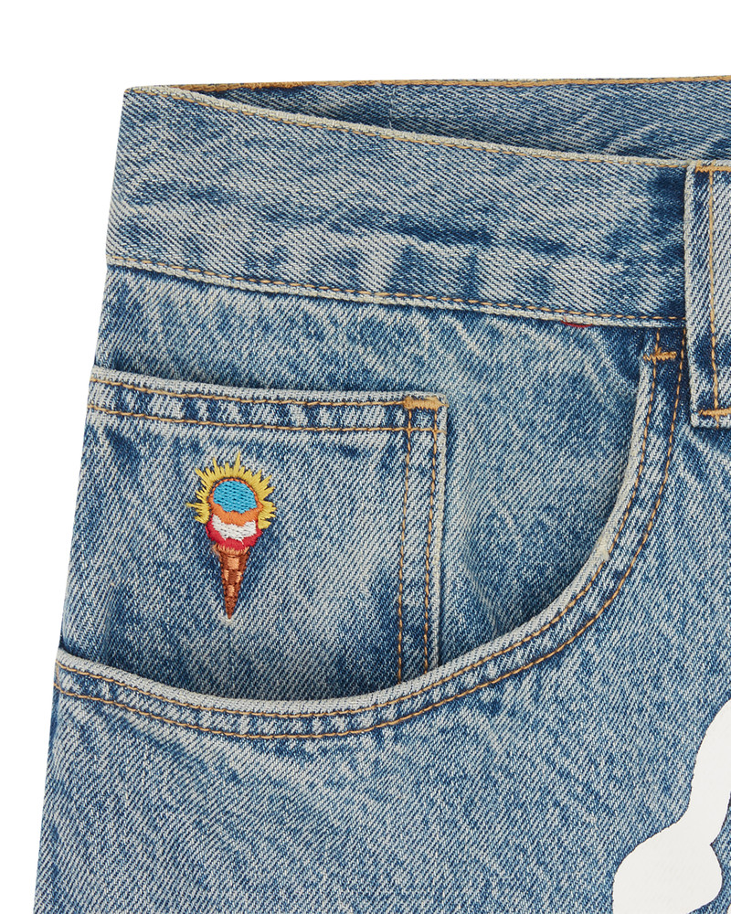 CHECK LINED DENIM PANT 4