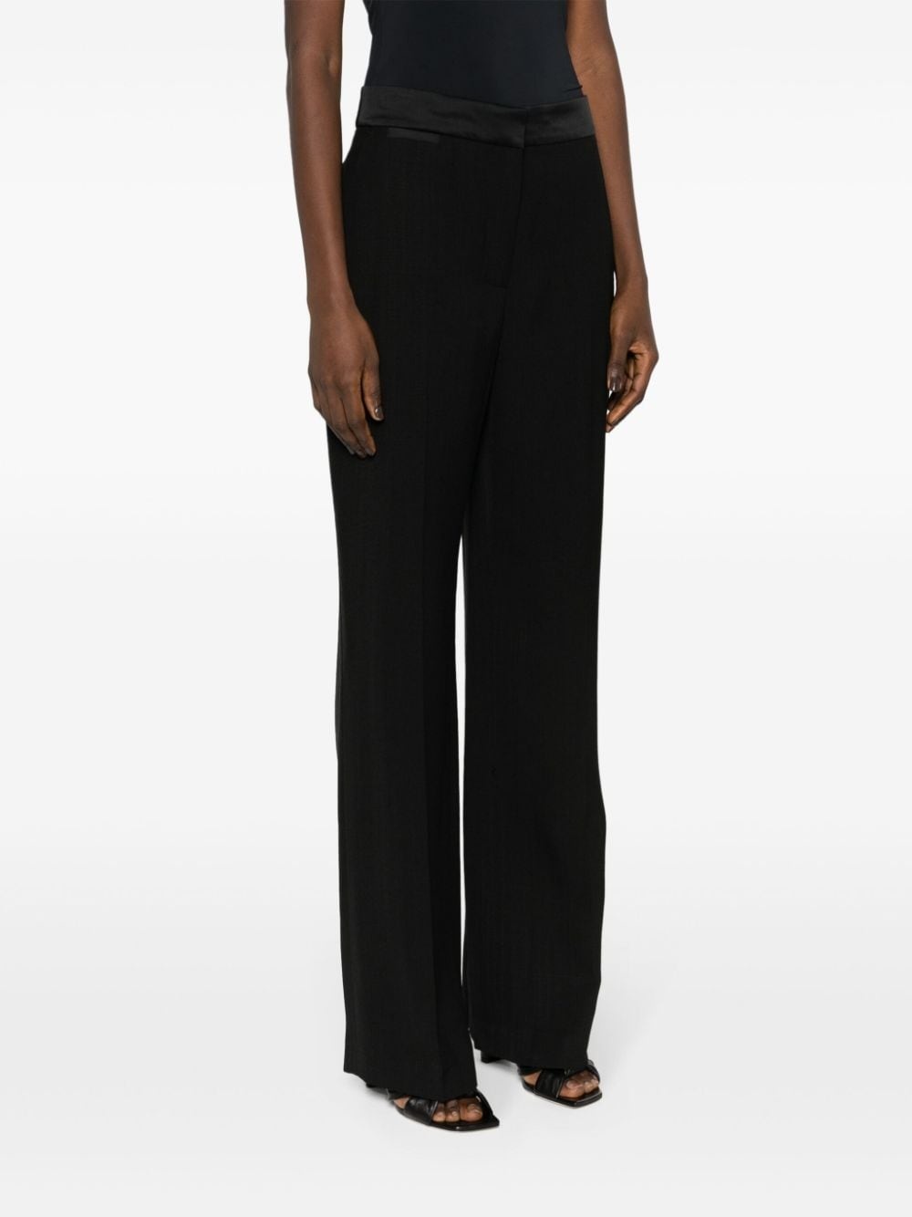 pressed-crease long-length straight-leg trousers - 3