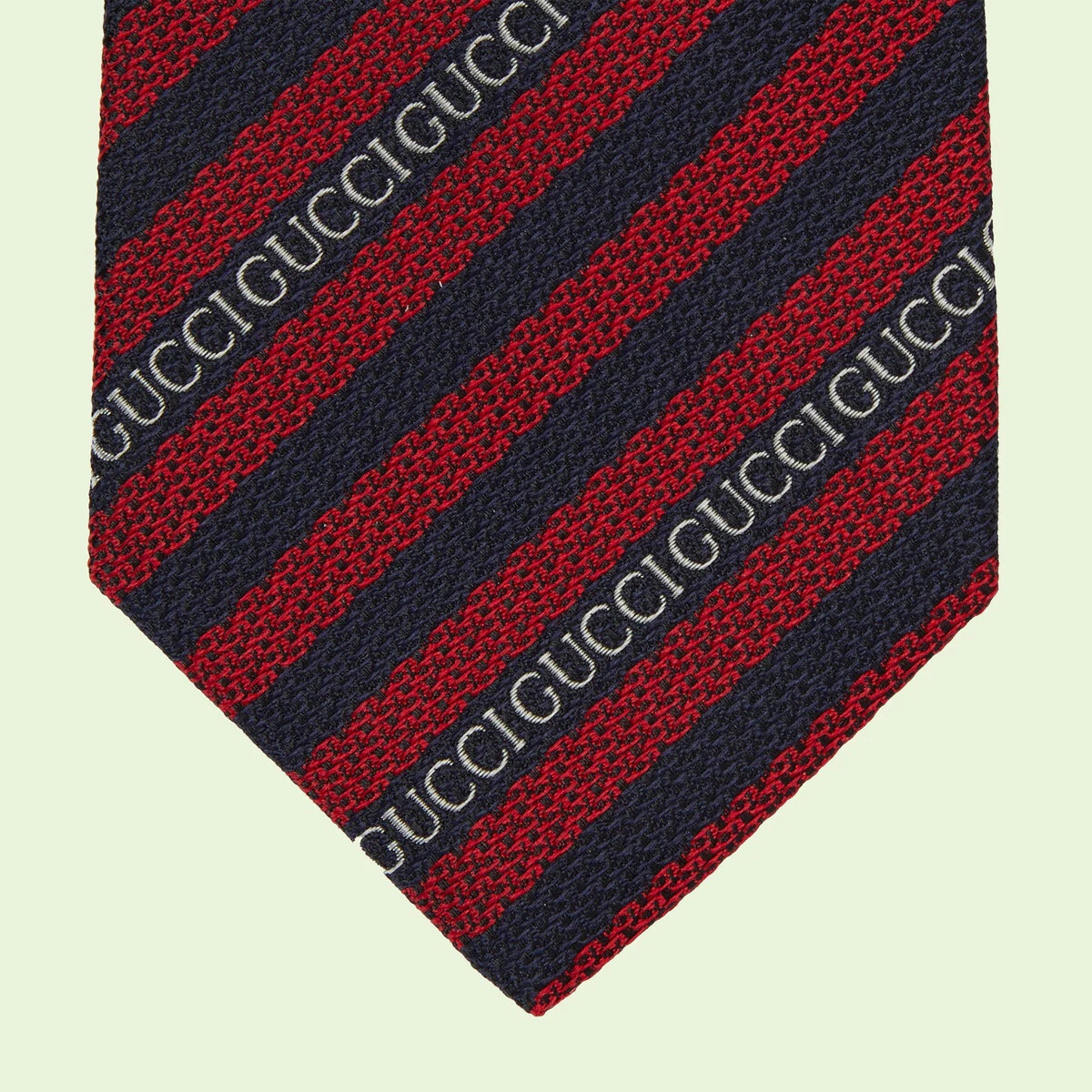 'Gucci' striped silk jacquard tie - 4