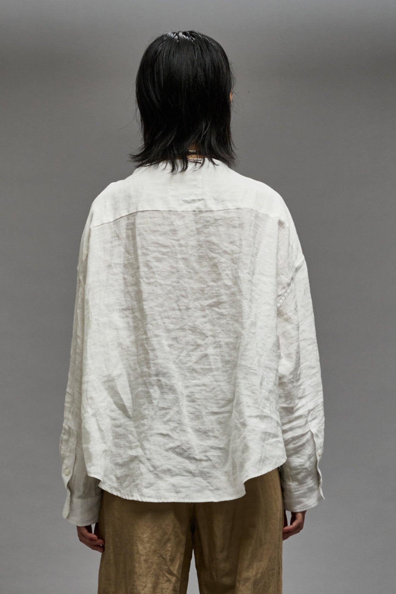 TWISTED NECK SHIRT - WHITE - 2