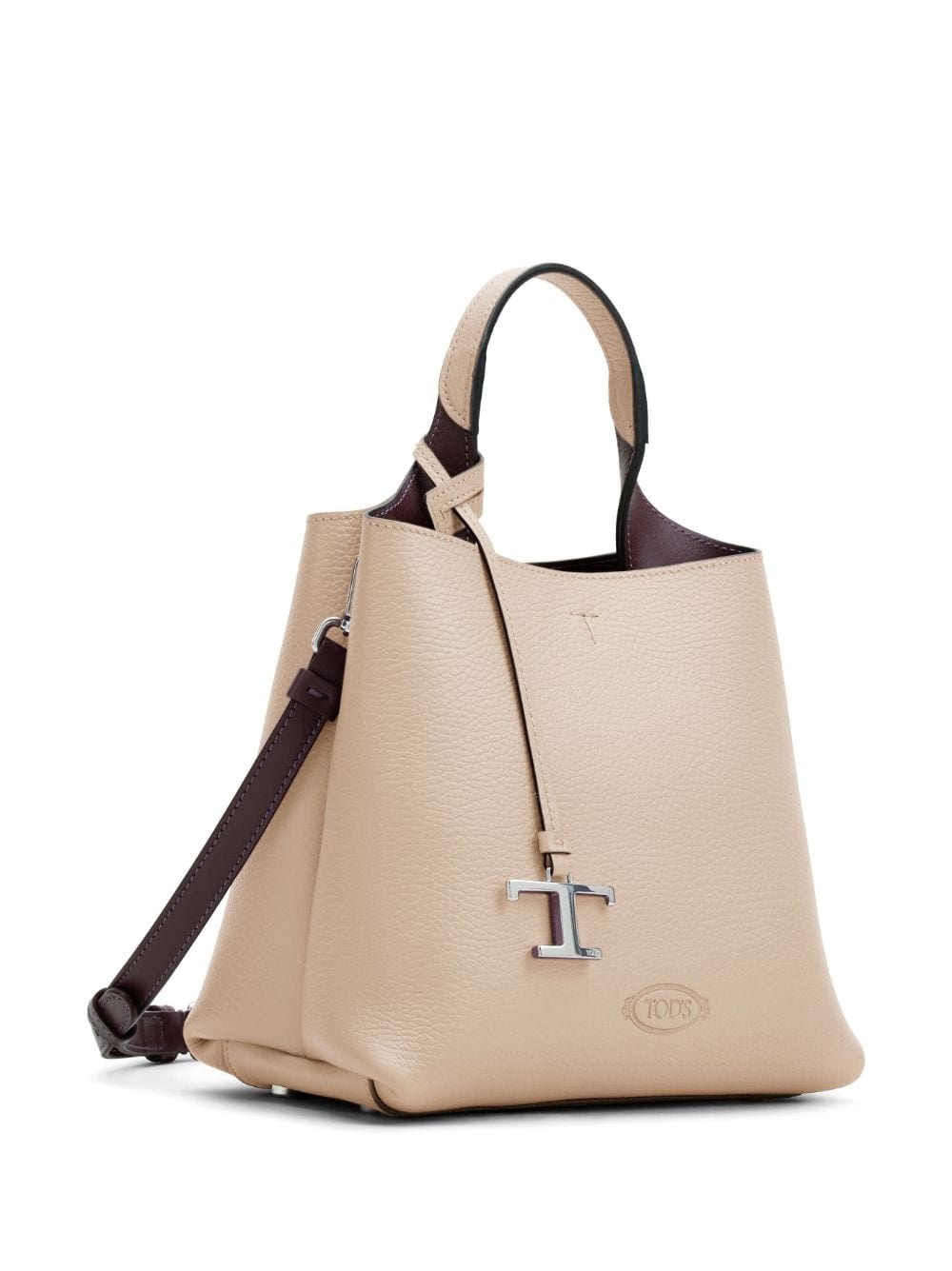 logo-pendant leather tote bag - 2