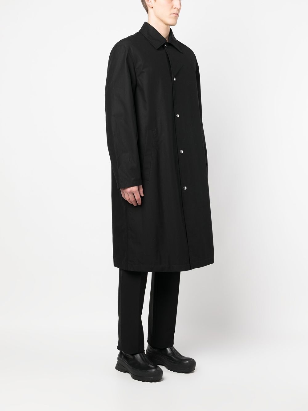logo-print coat - 4