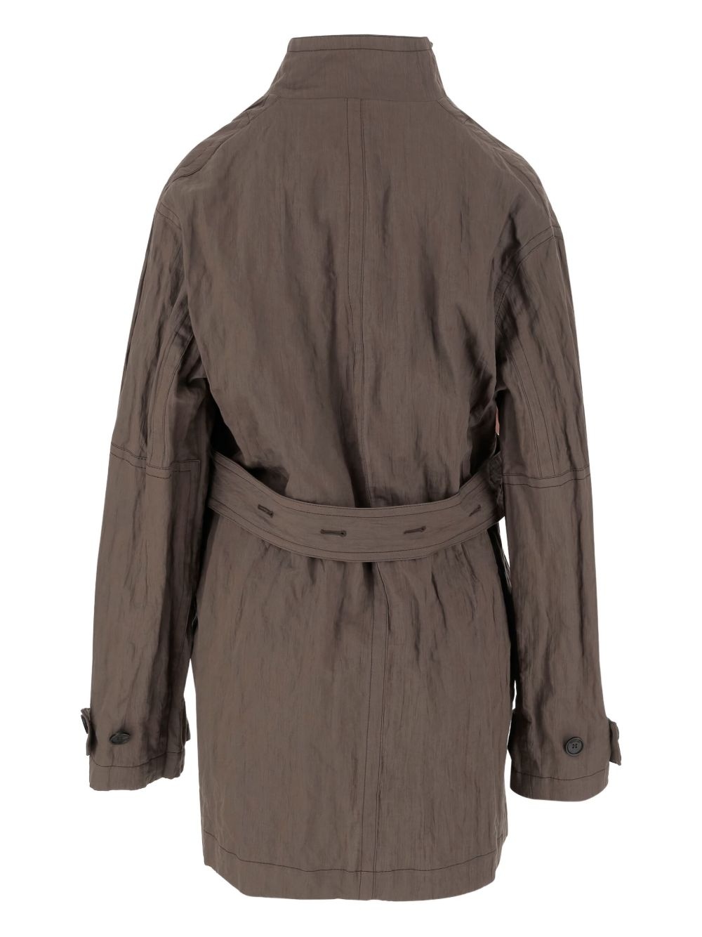 pocket-detail belted jacket - 2