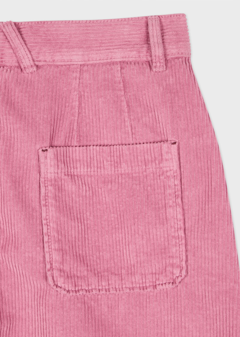 Paul Smith Women's Pink Cord High Waisted Mini Skirt outlook