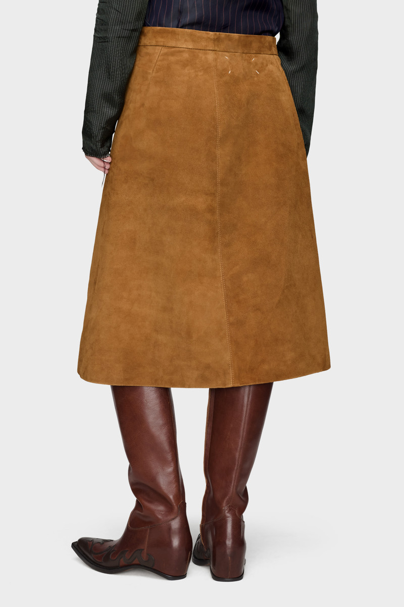 Wrap Suede Midi Skirt 4