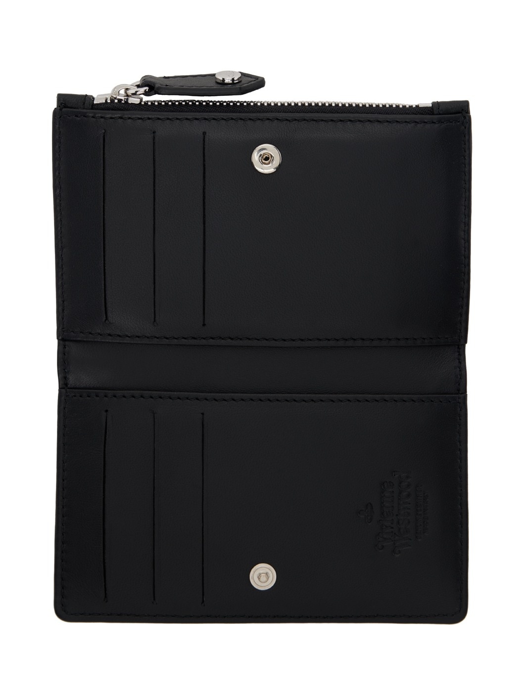 Black Slim Flap Card Holder - 3