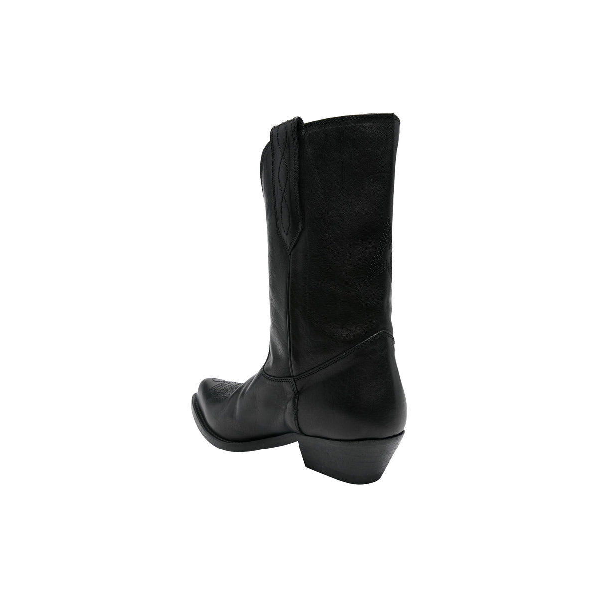 WOMEN'S LOW WISH STAR EMBROIDERED BOOTS (BLACK) - 3