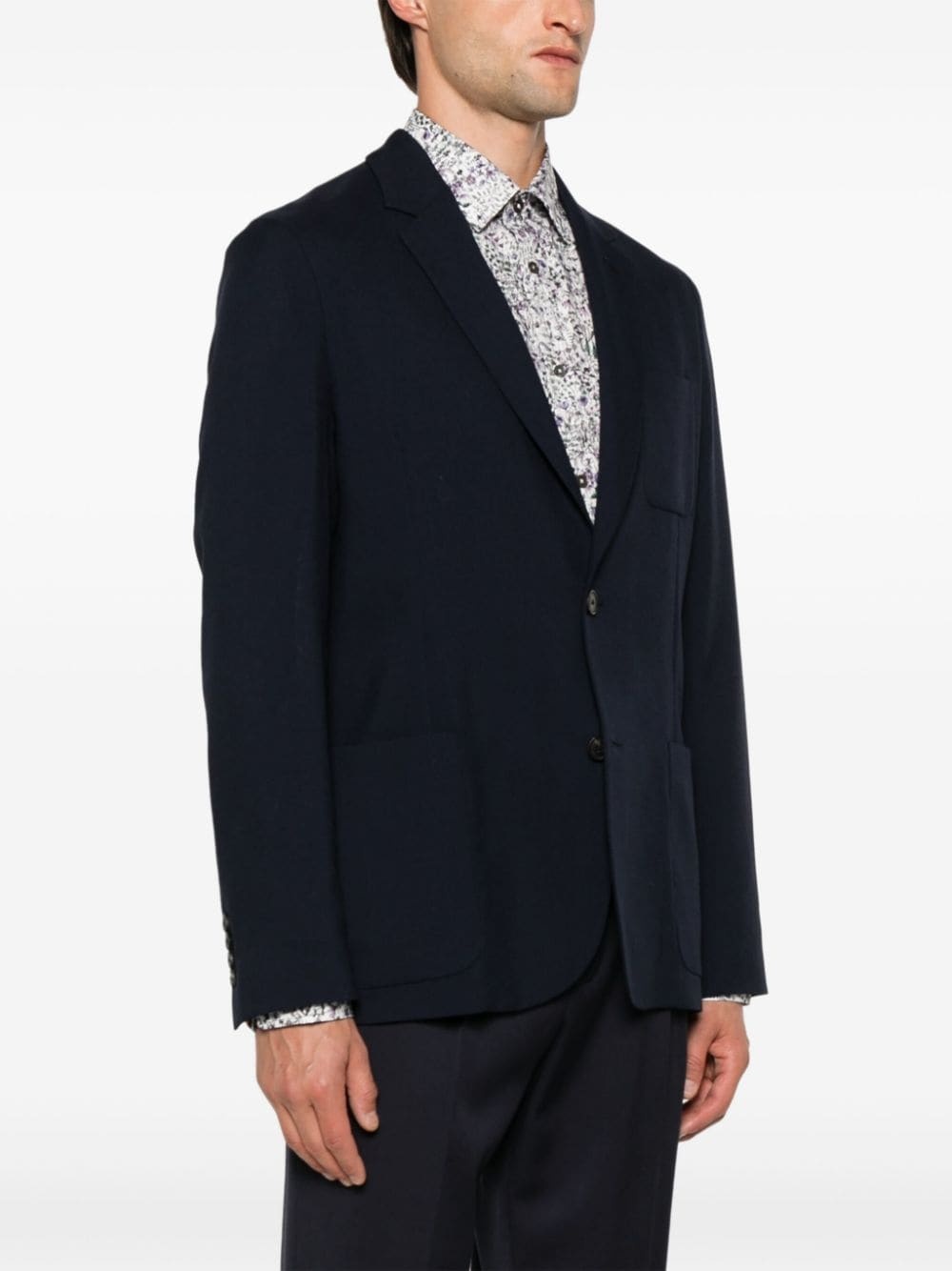 patch-pocket wool blazer - 3