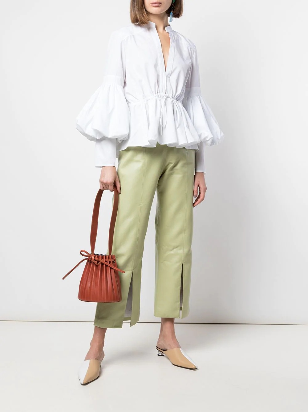 pleated bucket bag - 2