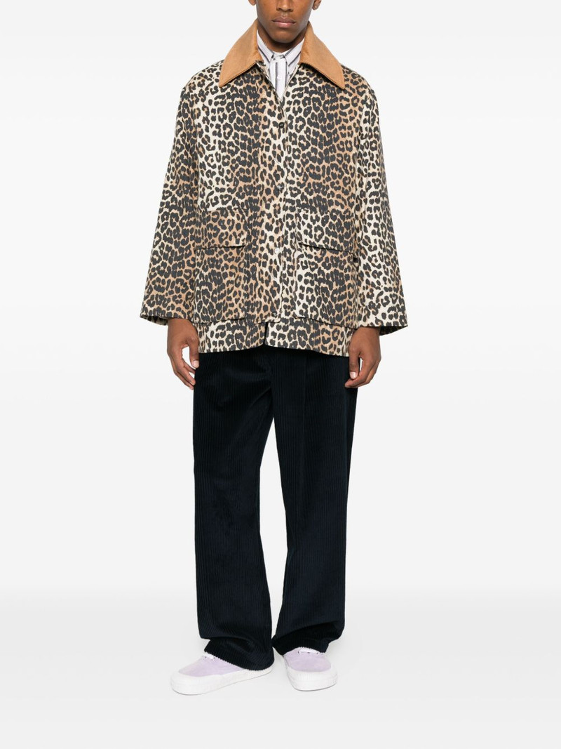 Moschino pleat-detail corduroy trousers outlook