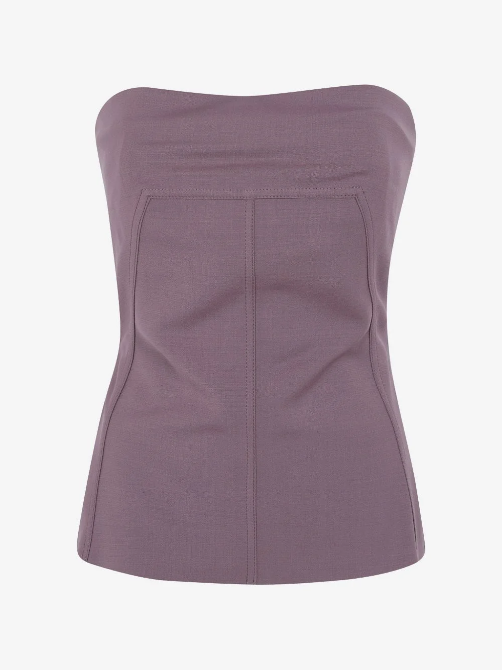 exposed-seam strapless top - 1