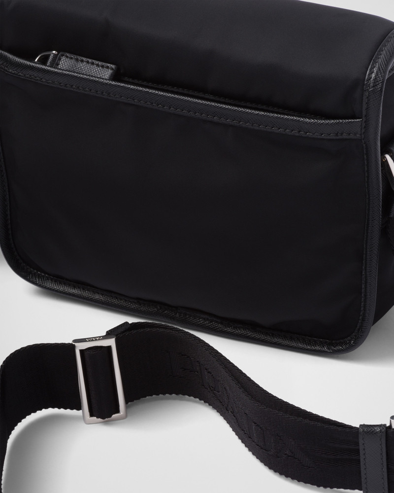 Re-Nylon and Saffiano leather shoulder bag 7