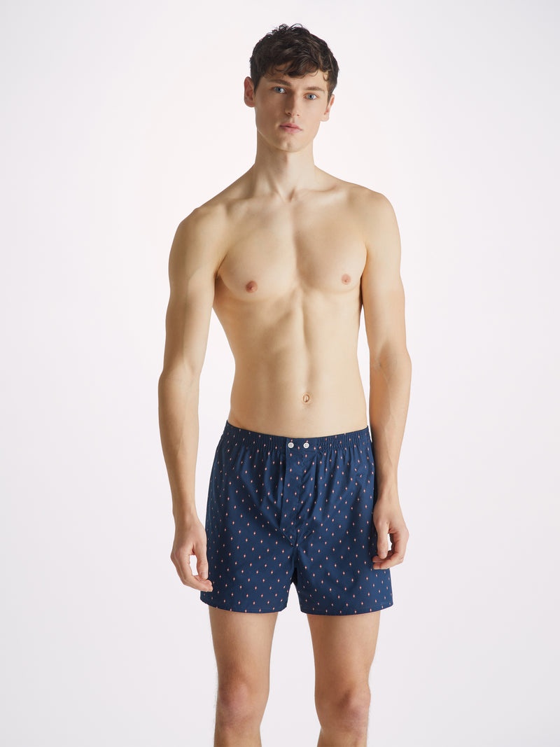 Men's Classic Fit Boxers Nelson 96 Cotton Batiste Navy - 2
