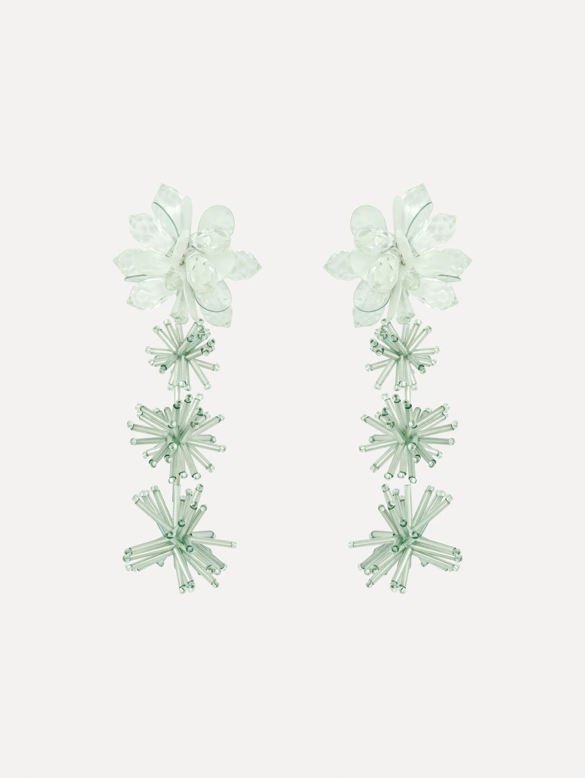 BUGLE BEAD FIREWORK DROP EARRINGS - 1