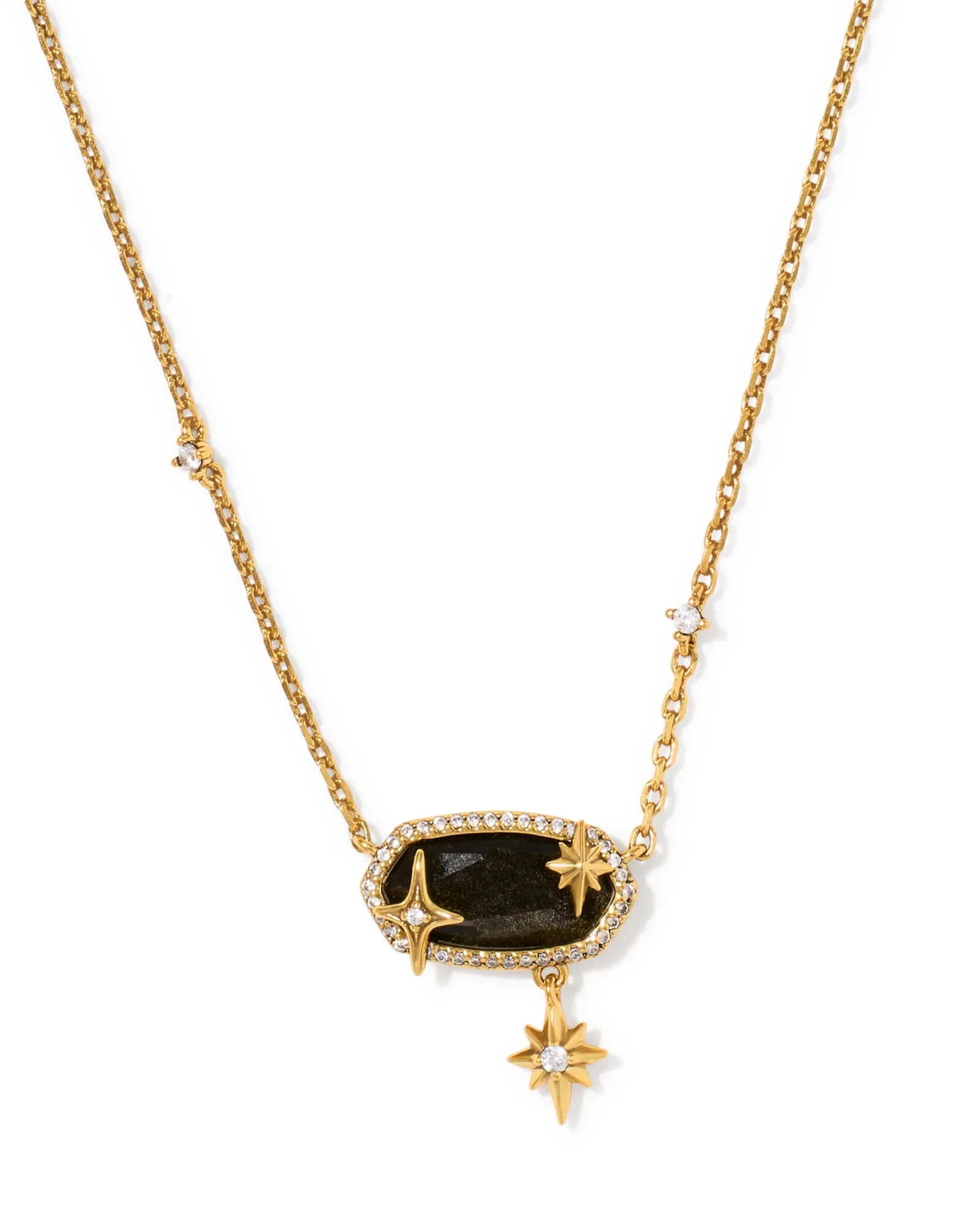Elisa Star Vintage Gold Short Pendant Necklace - 1