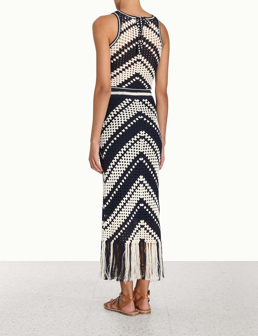 CHINTZ CROCHET FRINGED SKIRT - 4