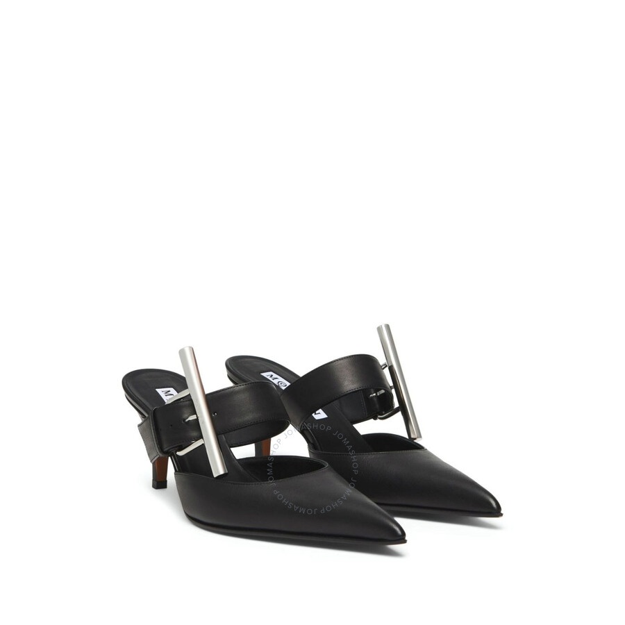 Alexander McQueen Ladies Black Birdee Leather Mules - 3