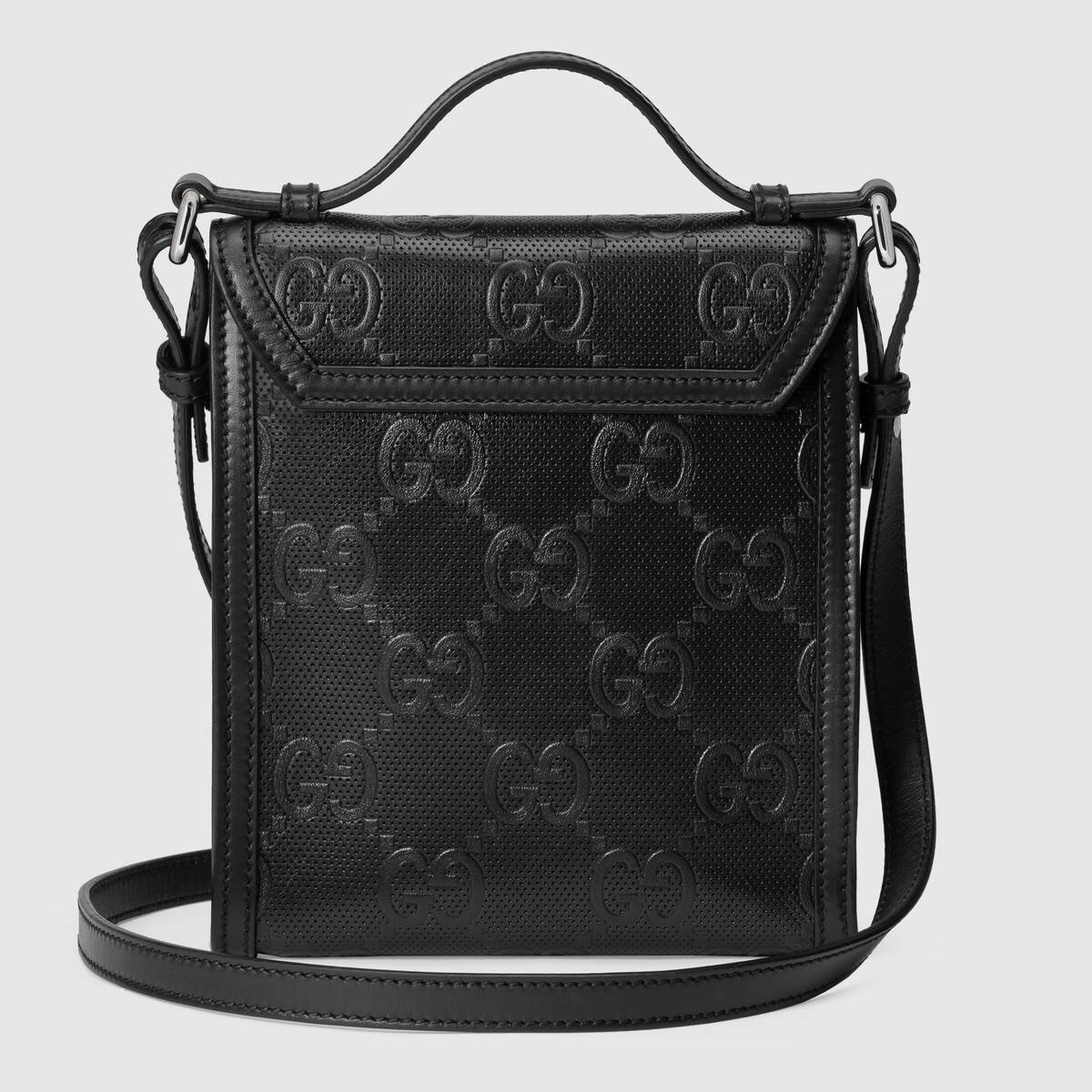 GG embossed messenger bag - 3