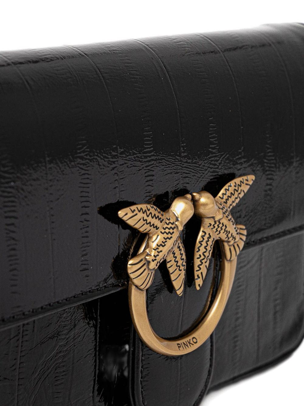 mini logo leather cross-body bag - 4