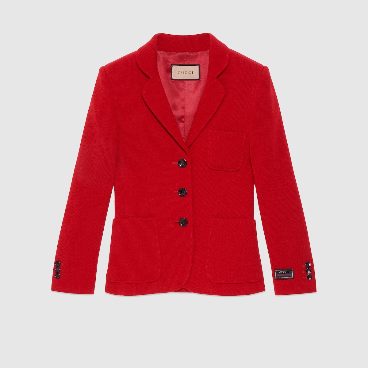 Wool jersey jacket with Web label - 1