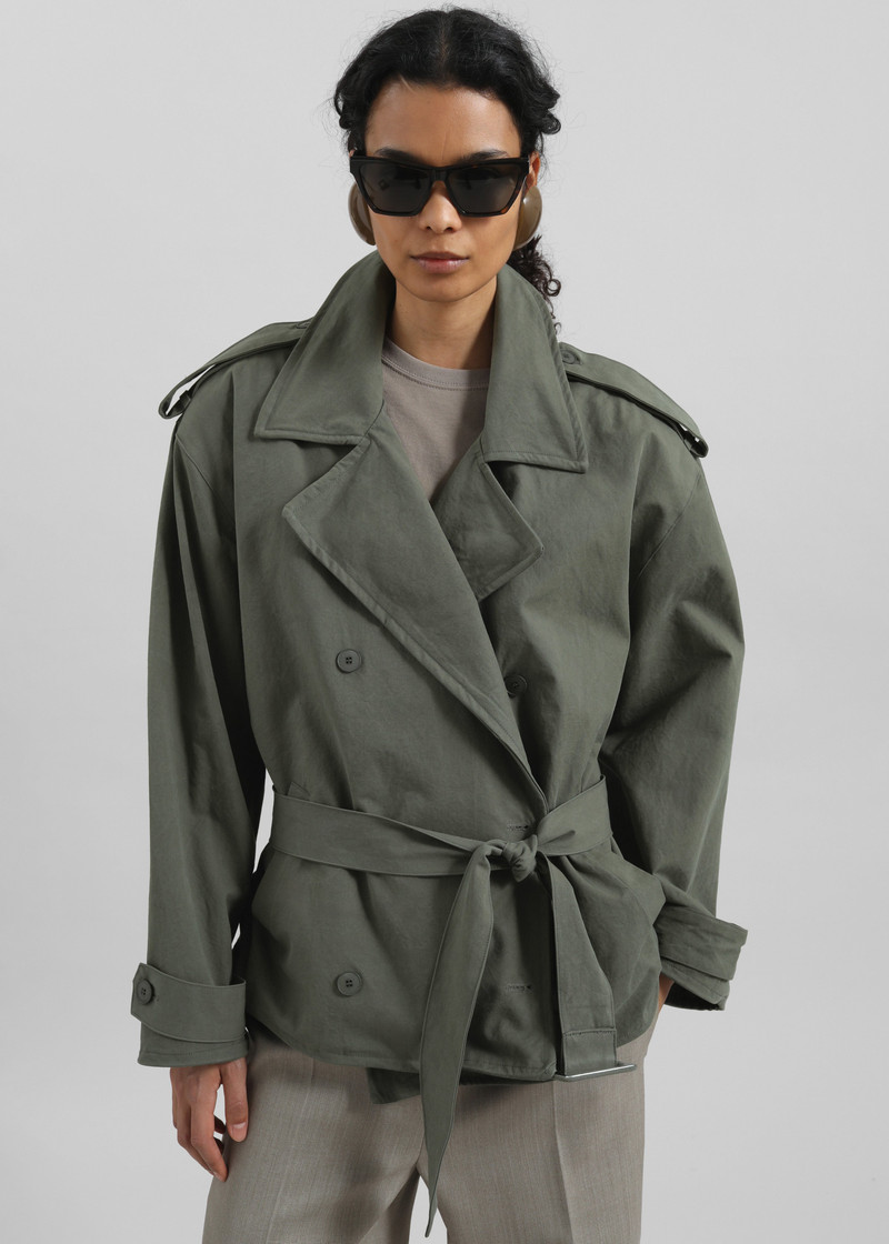 Hedley Wired Short Trench - Olive 6