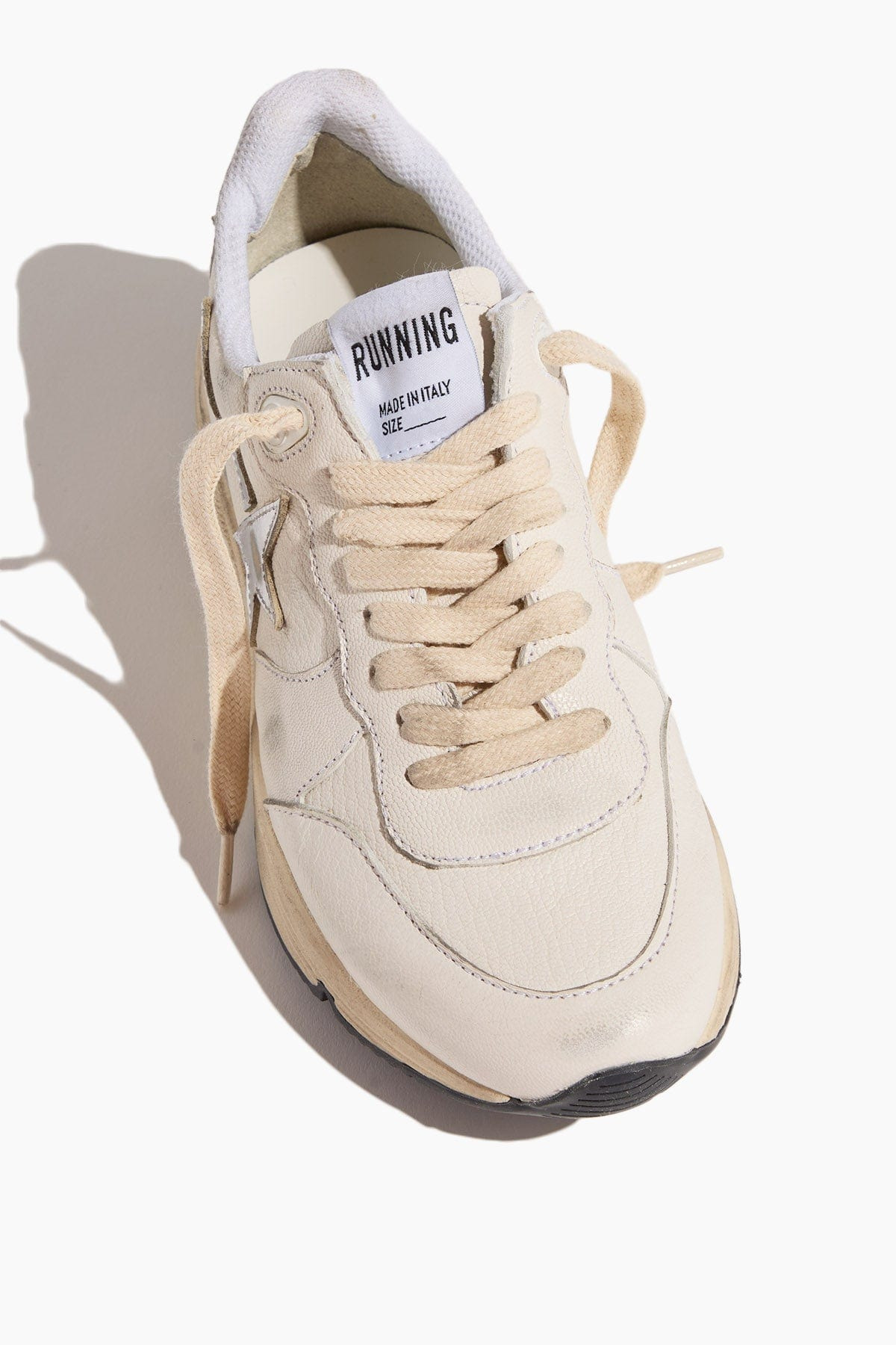 Running Sneaker in White/Silver/Gold - 4