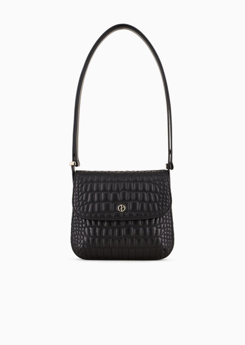 Small la Prima bag in croc-quilted nappa leather 1