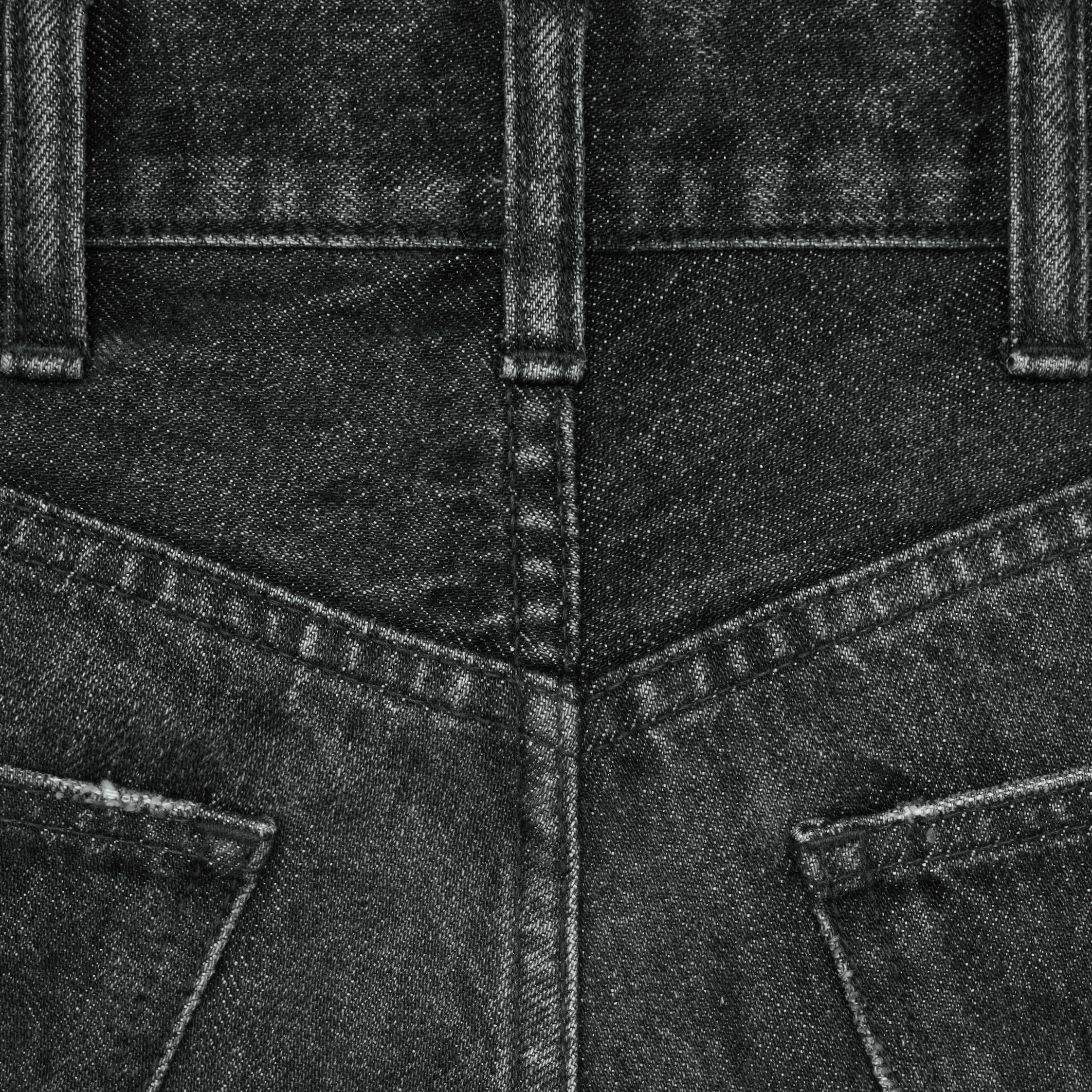 flared surf jeans in black ice rinse denim - 3