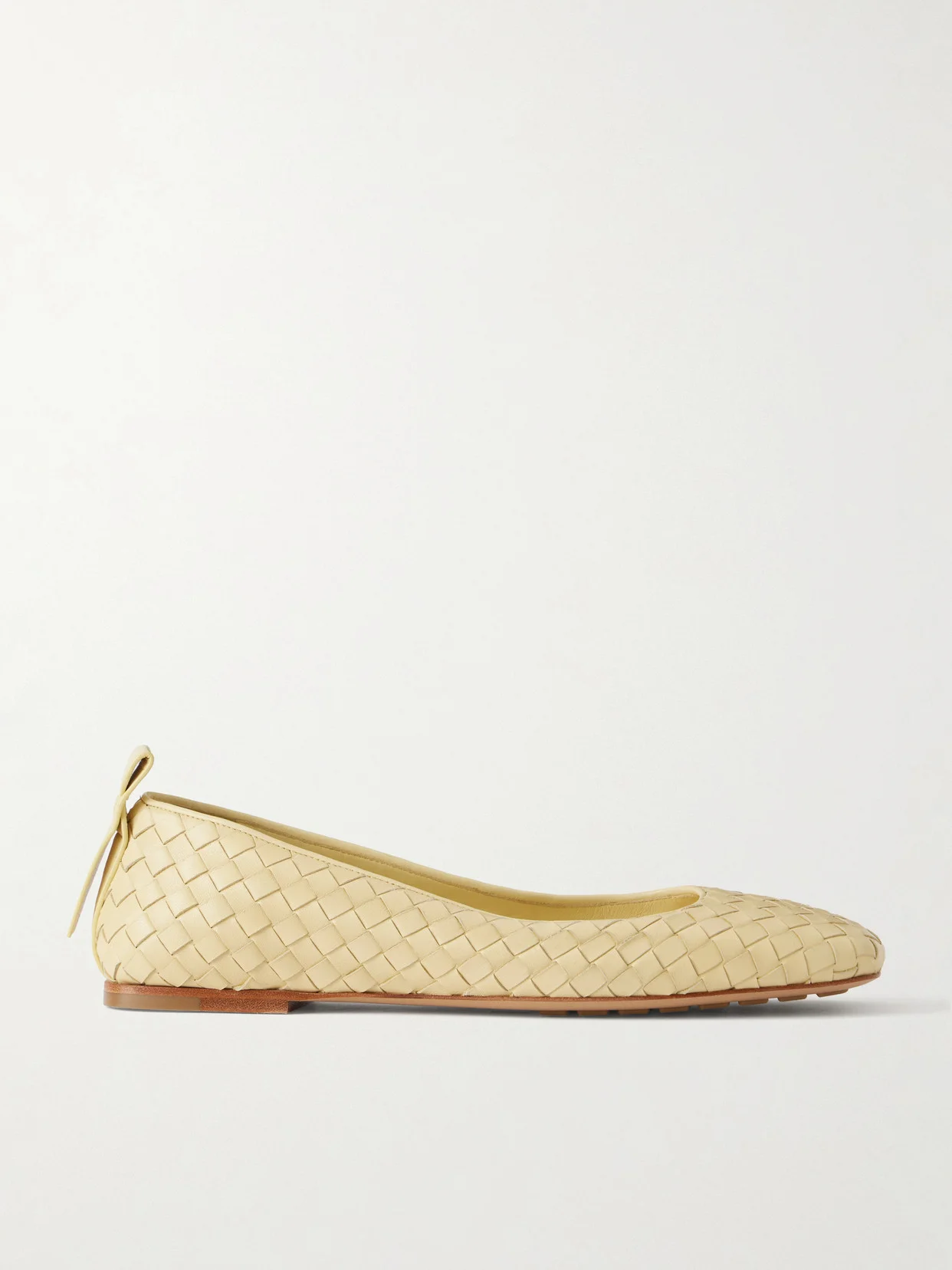 Charlotte Intrecciato Leather Ballet Flats - 1
