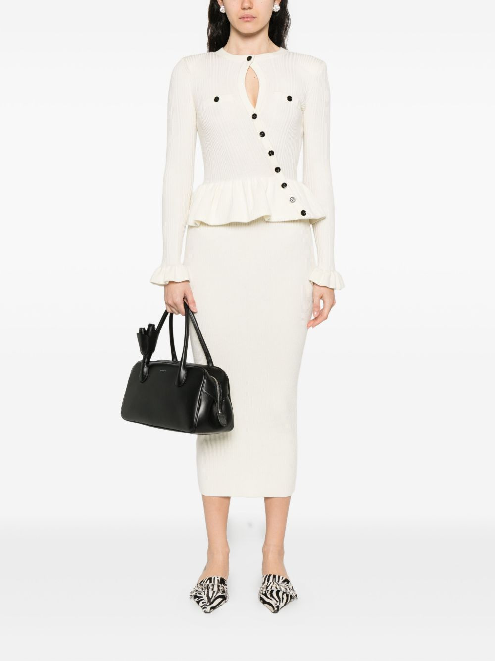 knitted asymmetric midi dress - 2