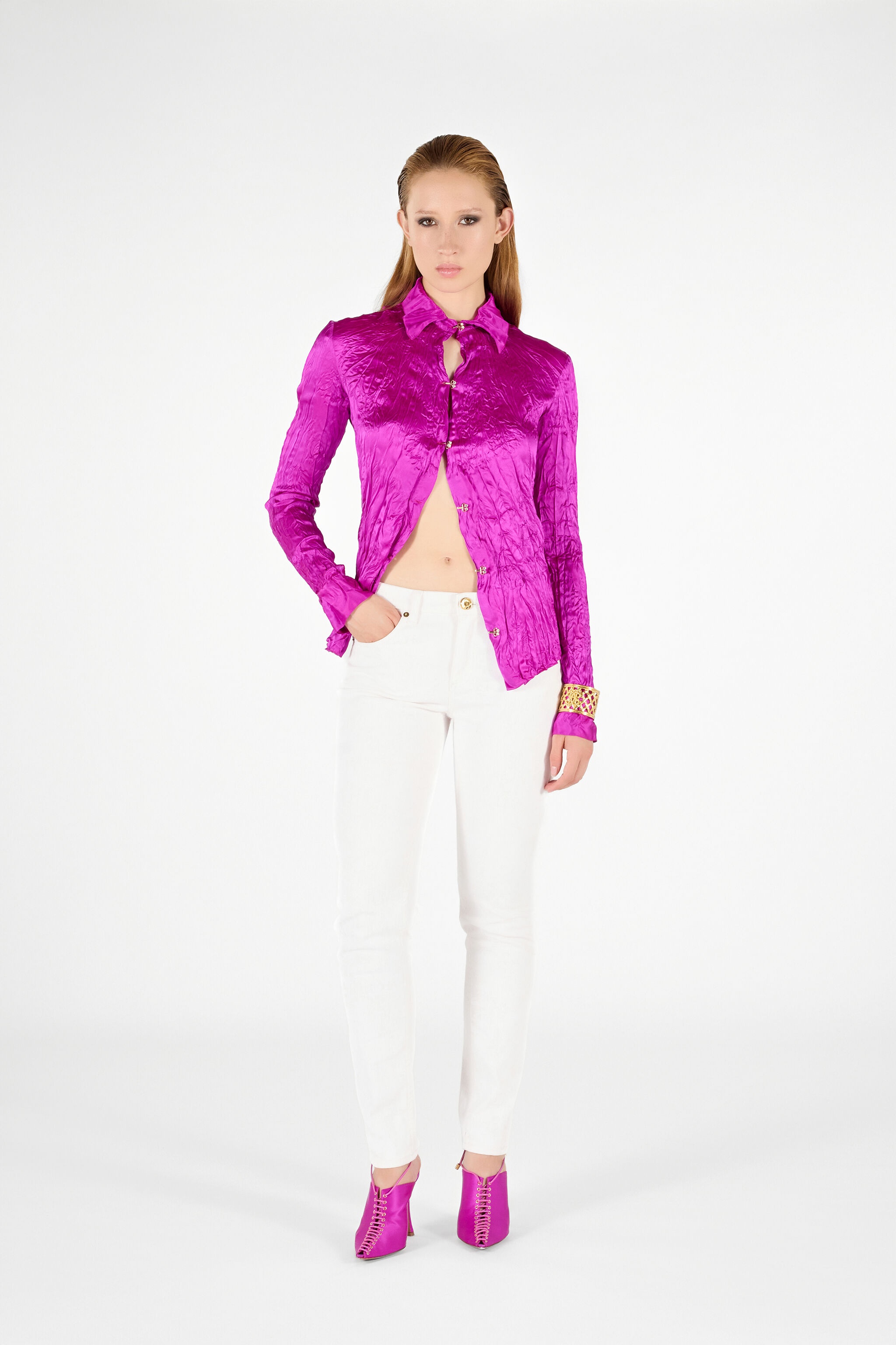 Solid Color Structured Shirt - 2